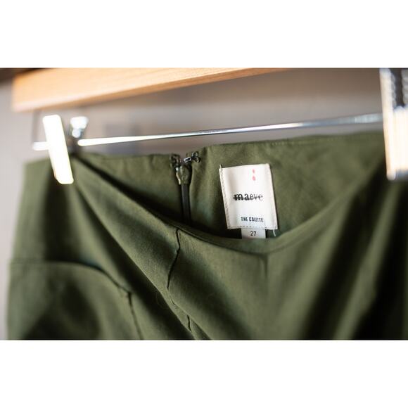 Anthropologie Colette Magic Fabric Ruffle-Hem Crop Wide-Leg Pants 27 NEW - Picture 3 of 4